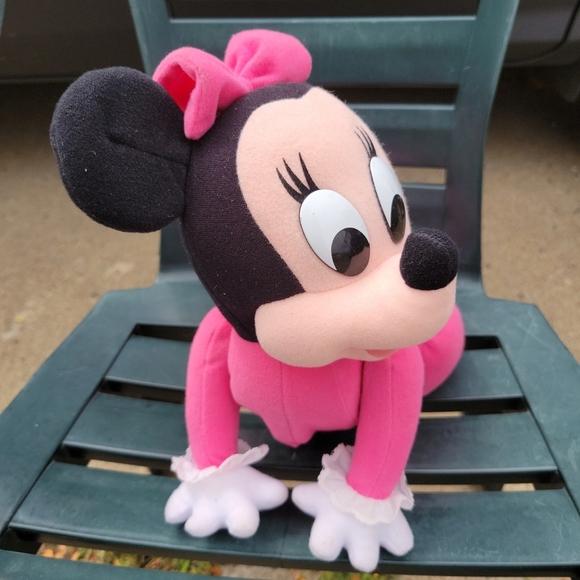 Mattel Disney 1995 Baby Touch N Crawl Crawling Electronic Minnie Mouse Toy Doll - Picture 3 of 7
